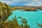 Scenic view of Pehoe lake in Torres del Paine