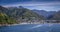 Scenic view of Picton, New Zealand from ferry