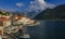 Scenic view of the postcard perfect historic town of Perast in the Bay of Kotor on a sunny day in the summer, Montenegro