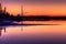 Scenic view of Power Plant in sunset