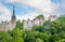 Scenic view from from Princes Street Gardens, Scotland.