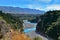 Scenic view of Rakaia Gorge in New Zealand