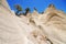 Scenic view of rare geological formations in a volcanic landscape (moonscape) in Tenerife, Spain.