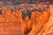Scenic view of red sandstone hoodoos in Bryce Canyon National Pa