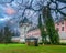 Scenic view of renaissance castle in Krasiczyn, Podkarpackie voivodeship, Poland