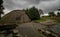 Scenic view of a replica boathouse in Avaldsnes Norway