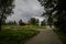 Scenic view of a replica viking farm in Avaldsnes Norway