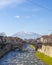 Scenic view of a river flowing through quaint town of Prizren, Kosovo