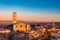 Scenic view of Rocca Paolina Perugia in Italy in the sunset