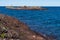 Scenic view of a rocky shore of Lake Superior on the Keweenaw peninsula, Michigan