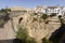 Scenic view of Ronda bridge and canyon in Ronda, Malaga, Spain.