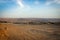 Scenic view of sand coast of Dead Sea, Jordan