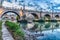 Scenic view of Sant& x27;Angelo bridge in Rome, Italy