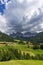 Scenic view of Santa Maddalena village church. Dolomites, Val di Funes, Italy