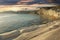 Scenic view of the sea anf rock formations of Scala dei Turchi