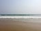 A scenic view of the sea waves at Konark beach