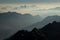 Scenic view of serene clouds and majestic mountain peaks in Vietnam.