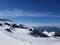 Scenic view of the snow-covered slopes of the mountain