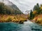 Scenic view of the Sparkling Lake, Jiuzhaigou nature reserve