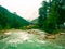 Scenic view of stream flowing in Harsil valley in Uttarakhand, INDIA