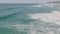 Scenic View Summer Paradise In Razo Beach. Aerial Pullback