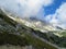 Scenic view of sunlit alpine landscape