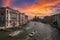 Scenic View of Sunny Grand Canal in Venice, Italy with Venetian Architectural Buildings