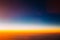 Scenic View Of Sunset From Height Of Airplane. Dark Sunrise Sky.