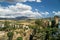 Scenic view of the surrounding towns and countryside from a picturesque viewpoint in Ronda