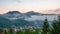 Scenic view of Szczawnica village, southern Poland.