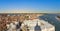 Scenic view to roof of san marco  cathedral and skyline of Venice