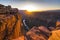 Scenic view of Toroweap overlook at sunrise in north rim, grand