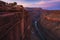 Scenic view of Toroweap overlook at sunset in north rim, grand