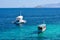 Scenic view of tourist ships anchored in a bay, which is a favorite spot for tourists to enjoy underwater views