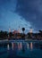 Scenic view of a tranquil lake surrounded by a Blue Mosque in Istanbul, Turkey