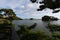 Scenic view of a tranquil lake surrounded by greenery