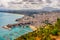 Scenic view of Trapani town and harbor in Sicily