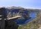 Scenic view of Trolltunga the famous Troll`s tongue Norwegian destination and Ringedalsvatnet Lake in Odda , Norway