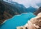 Scenic view of turquoise glacial lagoon