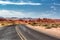 Scenic view of the Valley of Fire Highway, Nevada, United States