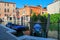 Scenic view of venetian canal with boats, Venice, Italy