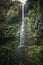 Scenic view of a waterfall cascading down the jungles in Levada in Madeira, Portugal