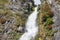 A scenic view of the waterfall in New Zealand