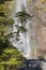 A scenic view of the waterfall in New Zealand