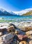 Scenic View of Waterton Lake National Park, Alberta Canada