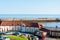 Scenic view of Whitby city in sunny autumn day,UK
