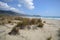 Scenic view of wild coastline of Maremma in southern Tuscany with its typical sand dunes