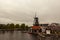 Scenic view of Windmill De Adriaan, an 18th century wind mill by the Spaarne river i