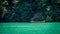 Scenic view of a wooden boat moored at the bank of the Rhein river against greenery in Switzerland