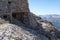 Scenic view of world war bunker ruins on Mont Chaberton in the French Alps